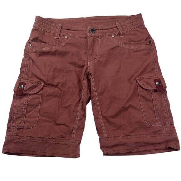 Kuhl Splash Women's Cargo Shorts Clay Red Hiking Outdoor Active Size 4 - Picture 1 of 14
